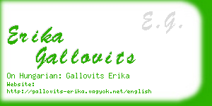 erika gallovits business card